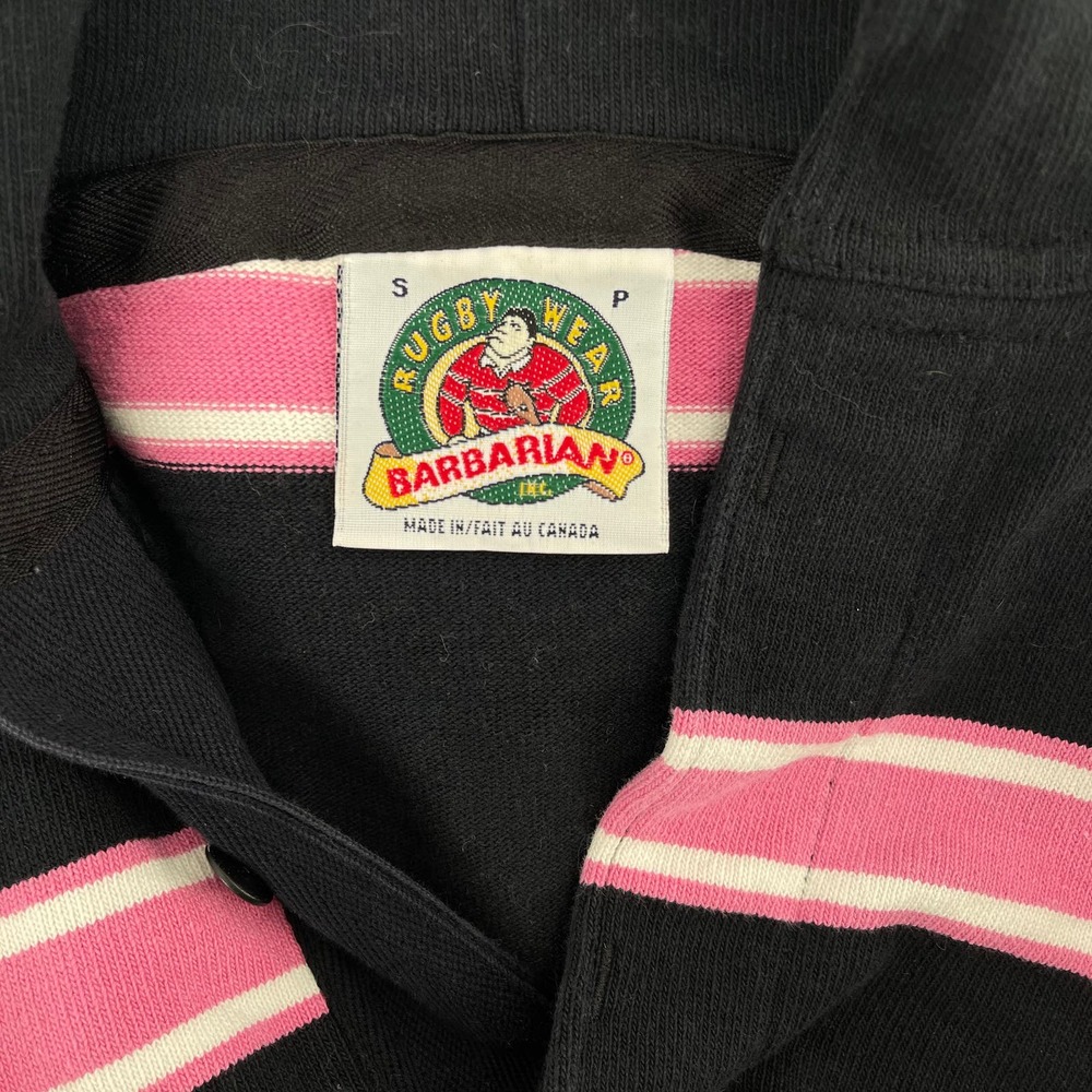 Barbarian Rugby Wear Mens Striped Hoodie Varsity Size S - Picture 3 of 6